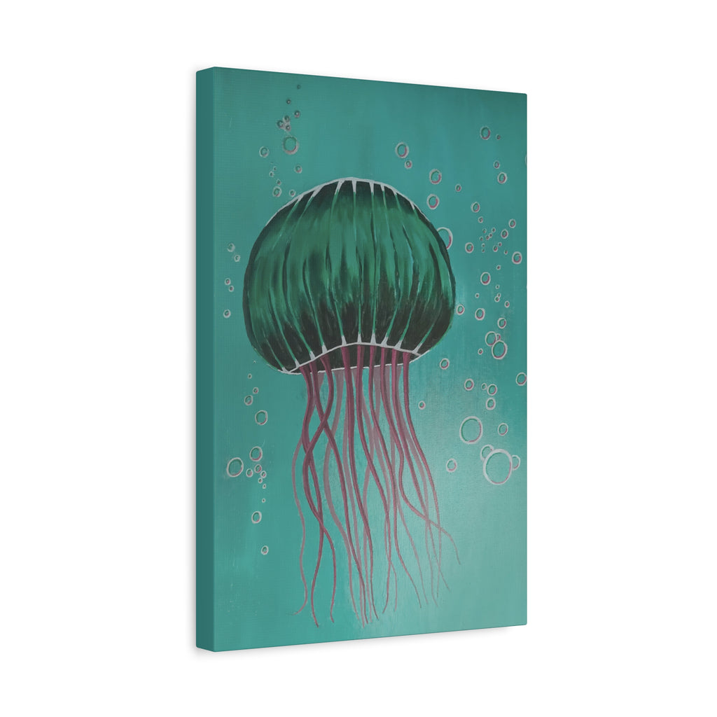 float / Jellyfish (Teal) Canvas Print