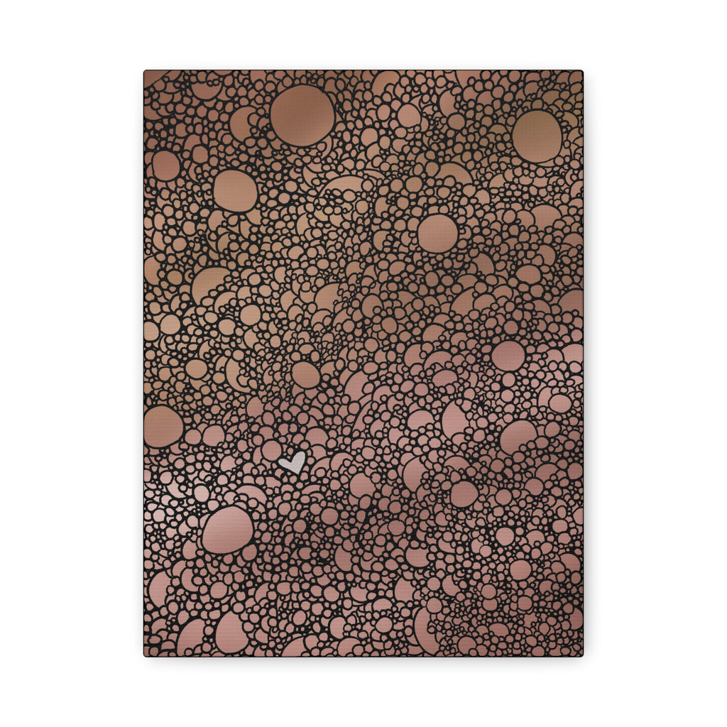 bubbles / Abstract Brown Bubbles Canvas Print