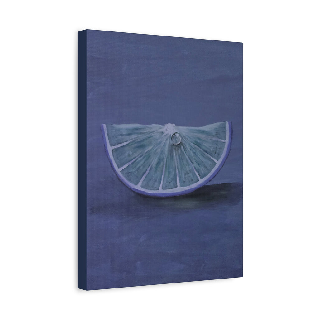 indigo / Blue Citrus Slice Canvas Print