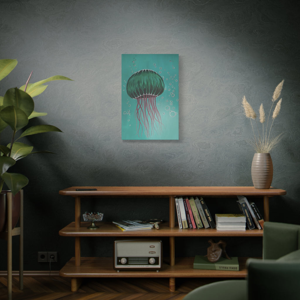 float / Jellyfish (Teal) Canvas Print