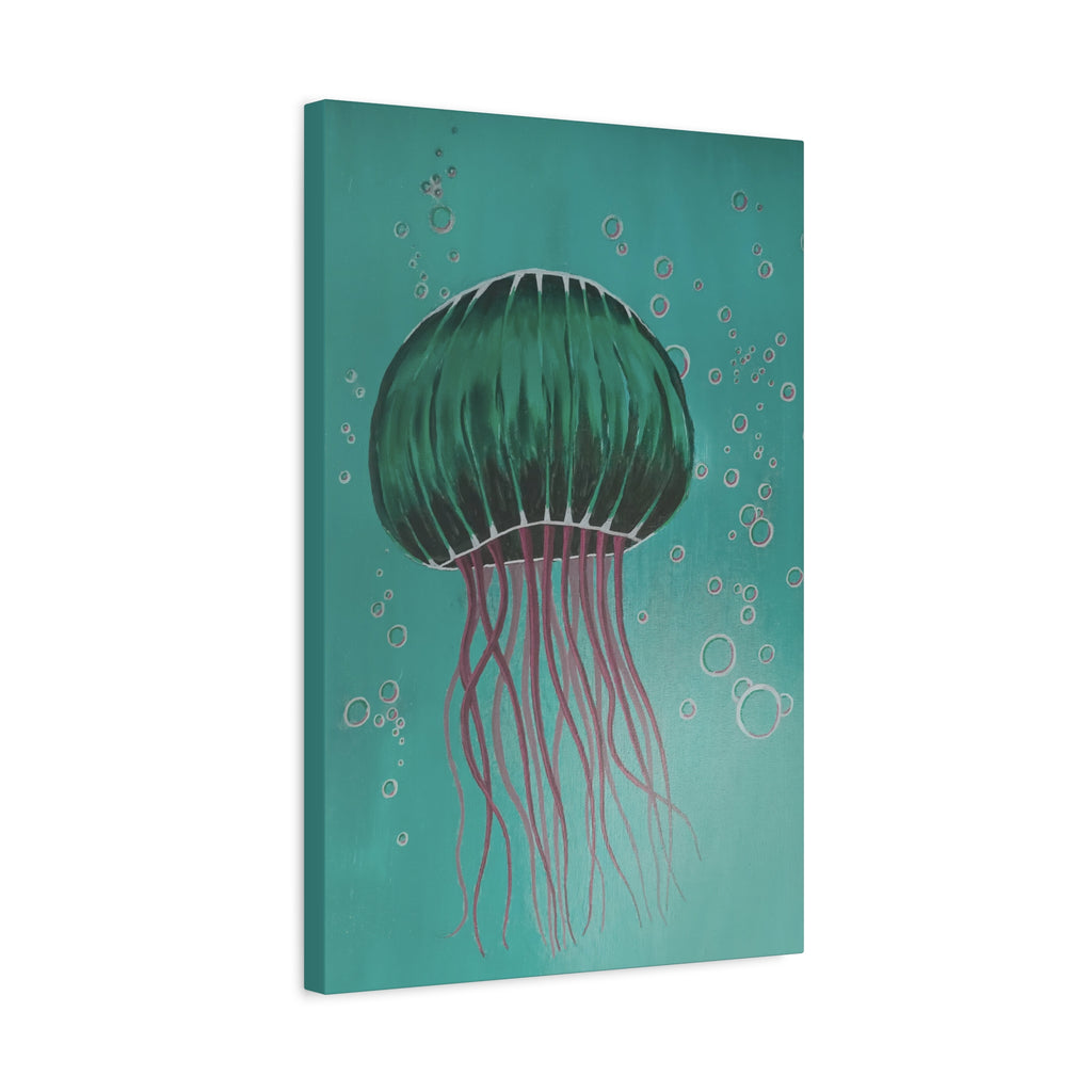 float / Jellyfish (Teal) Canvas Print