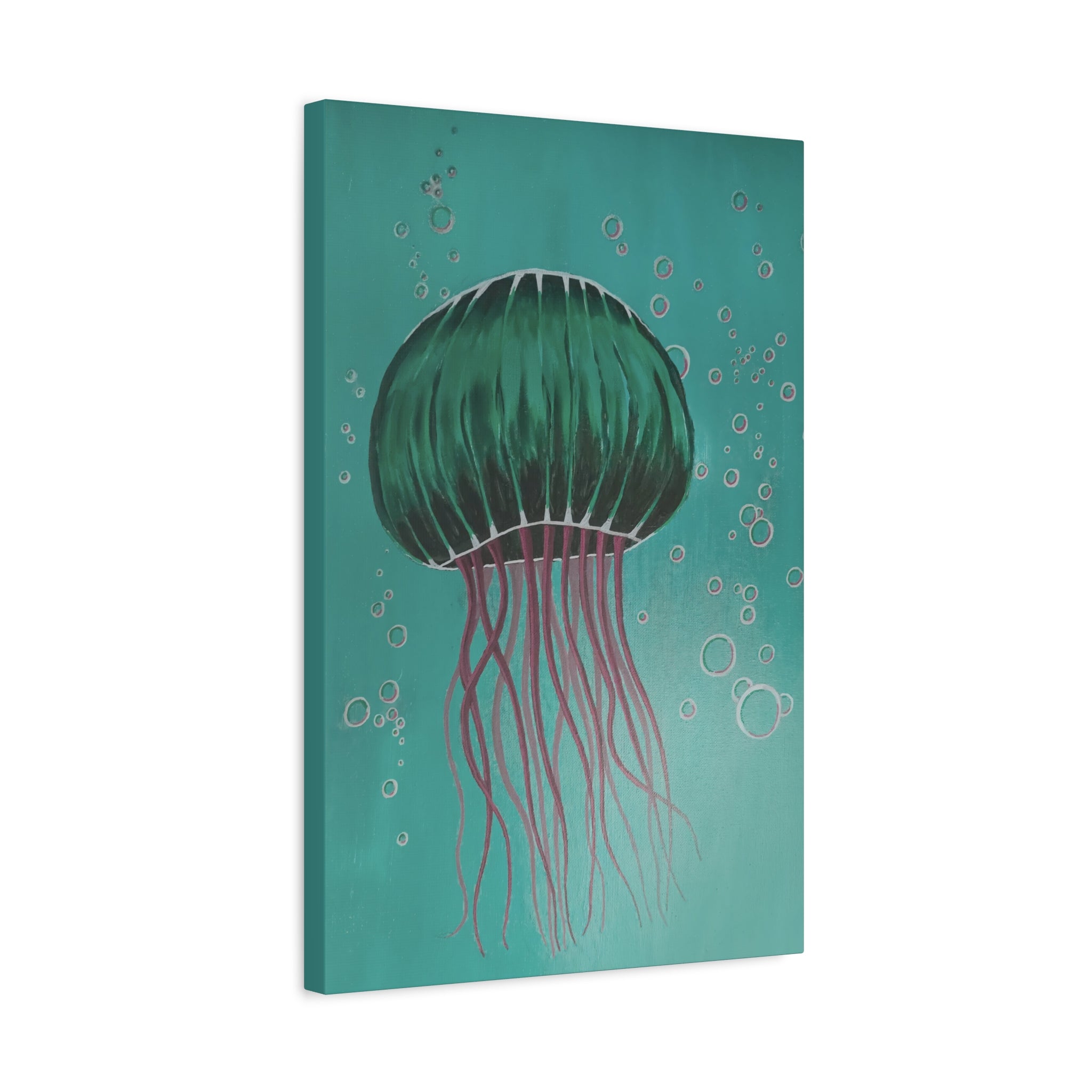 float / Jellyfish (Teal) Canvas Print