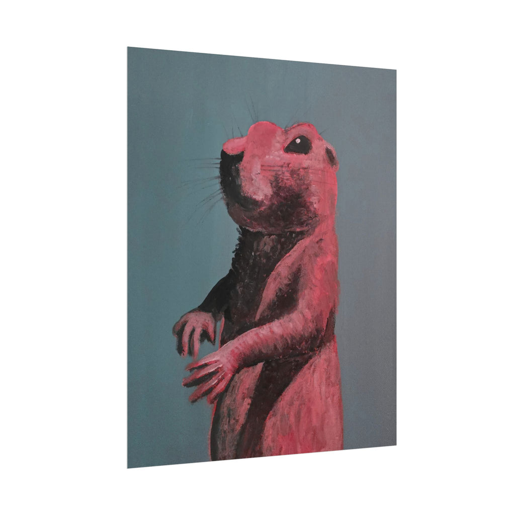 Prairie Dog Portrait Art Poster