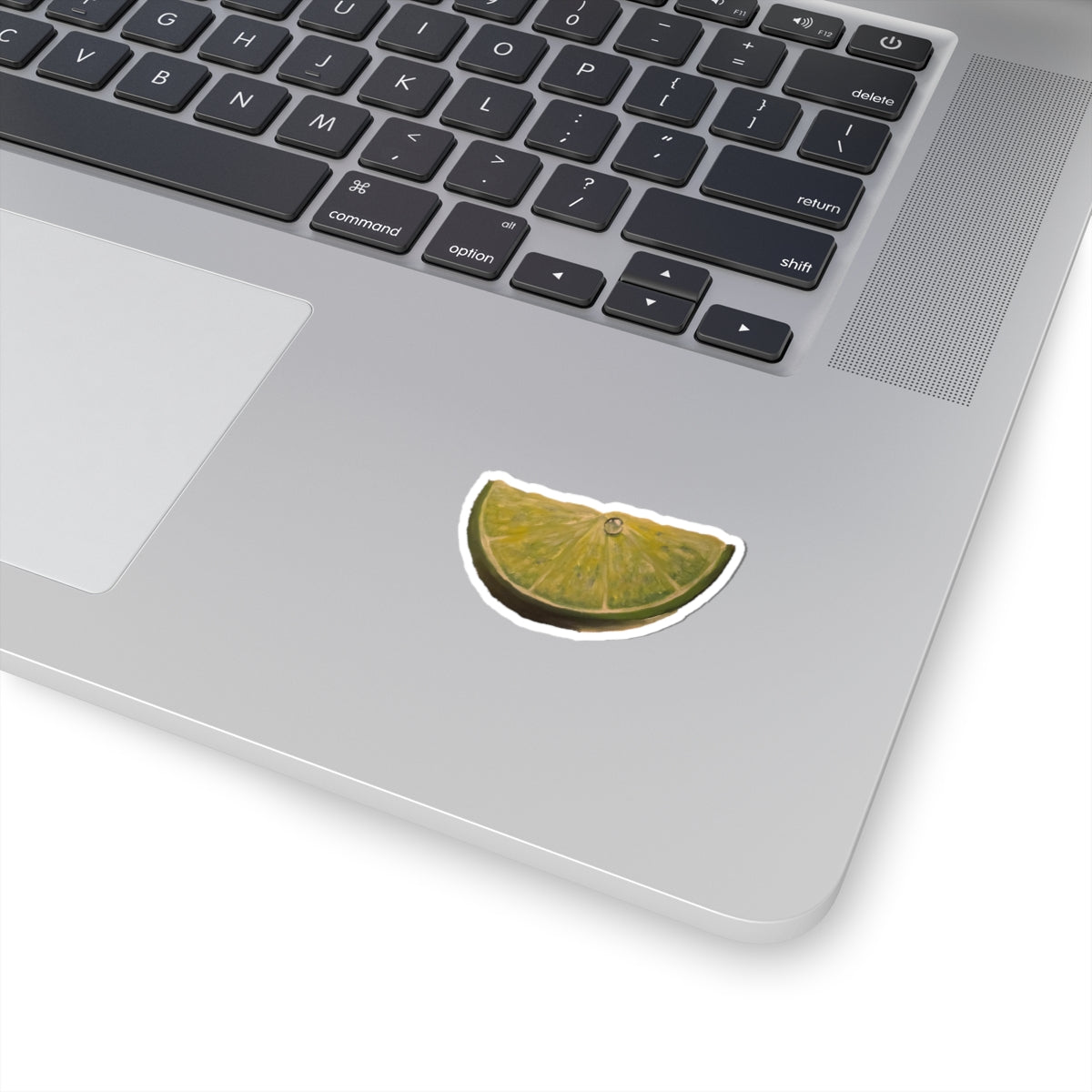 Lime Slice Kiss-Cut Sticker — Realistic Citrus Decal for Laptops & Water Bottles