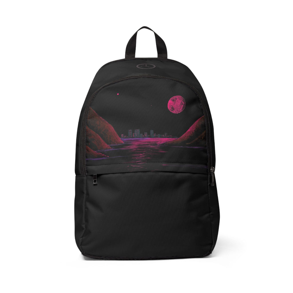 Retro Neon Coastal Cityscape Backpack I