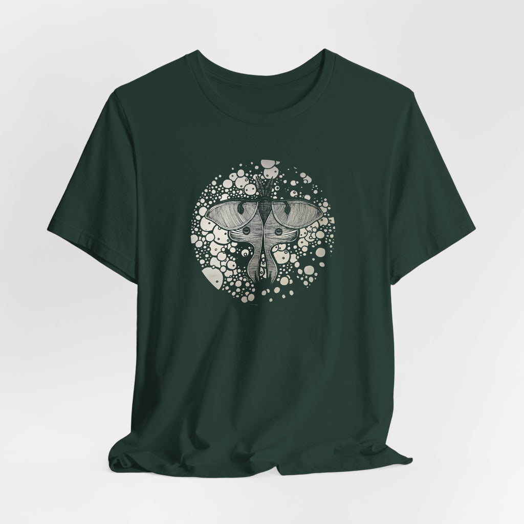 Stasis ── Circular Moth Design T-Shirt