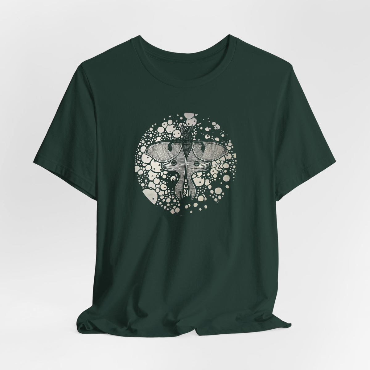 Stasis ── Circular Moth Design T-Shirt