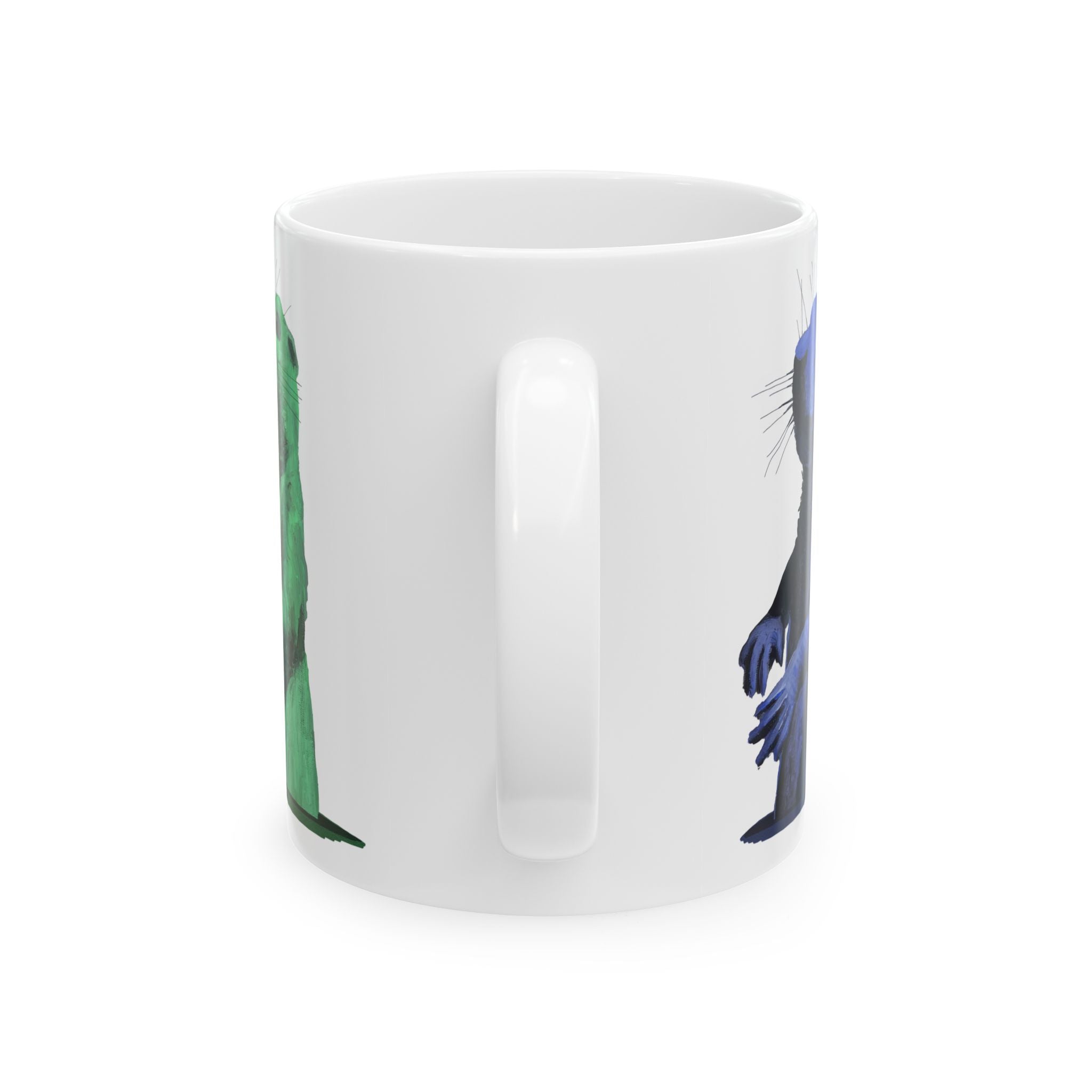Prairie Dog Portrait Mug — Whimsical Animal Ceramic Coffee Cup (11oz/15oz)