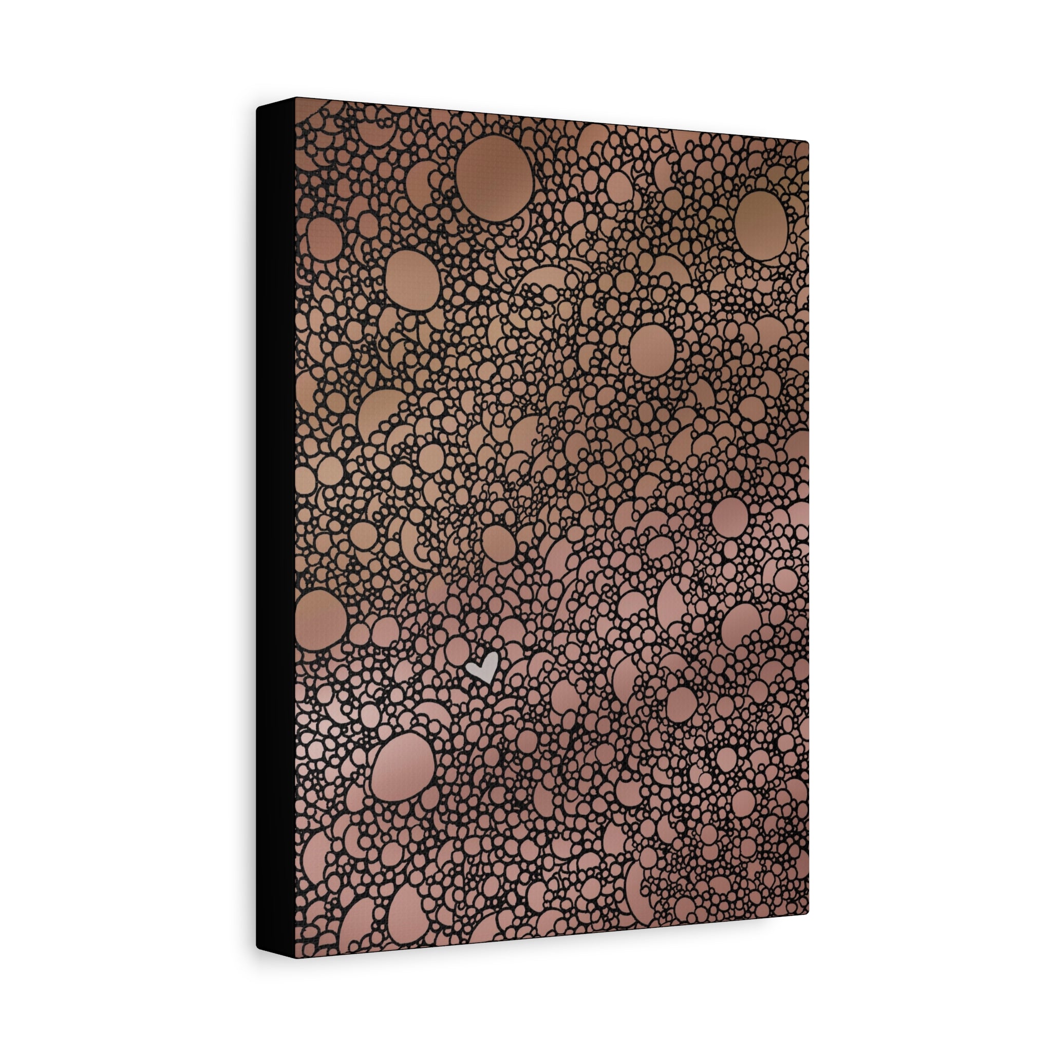 bubbles / Abstract Brown Bubbles Canvas Print