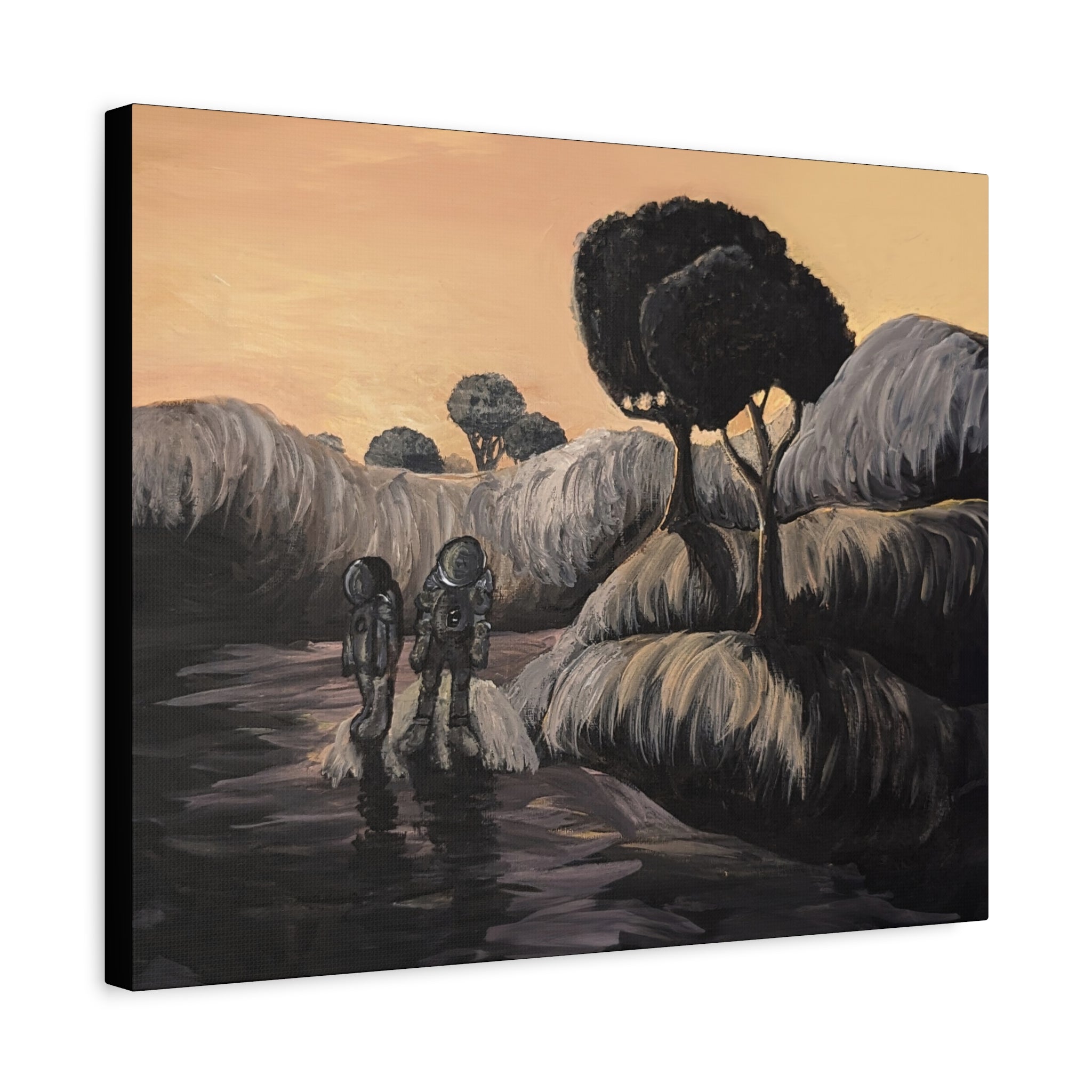 explorers / Astronauts on an Earth-Like Planet Canvas Print