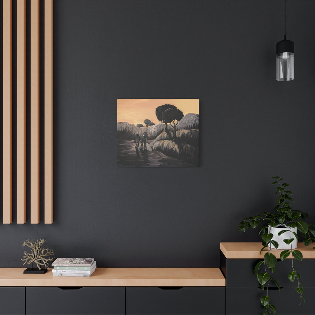 explorers / Astronauts on an Earth-Like Planet Canvas Print