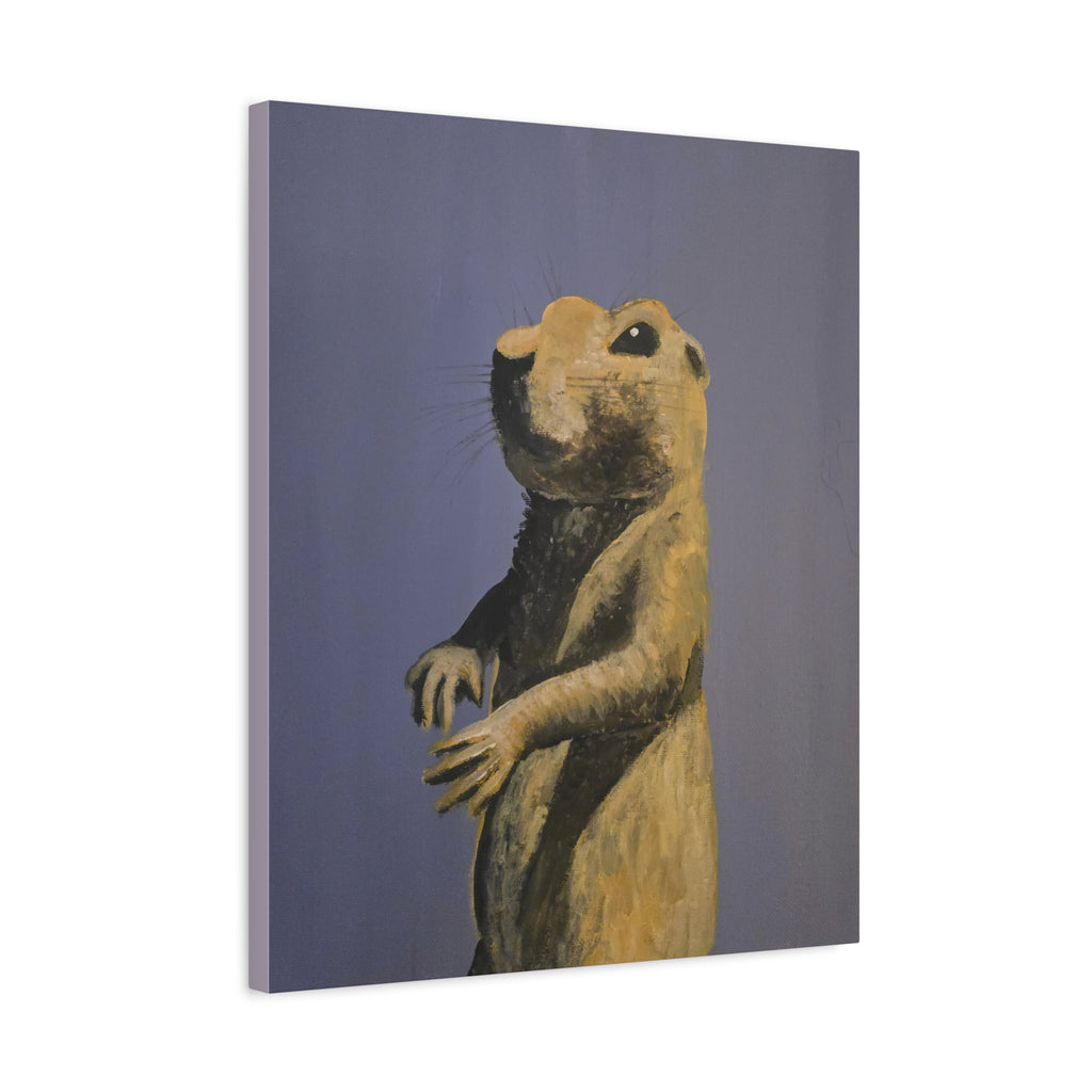 just for fun / Prairie Dog Portrait (Tan) Canvas Print