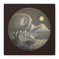silence / Moonlit Fennoc Fox Canvas Print