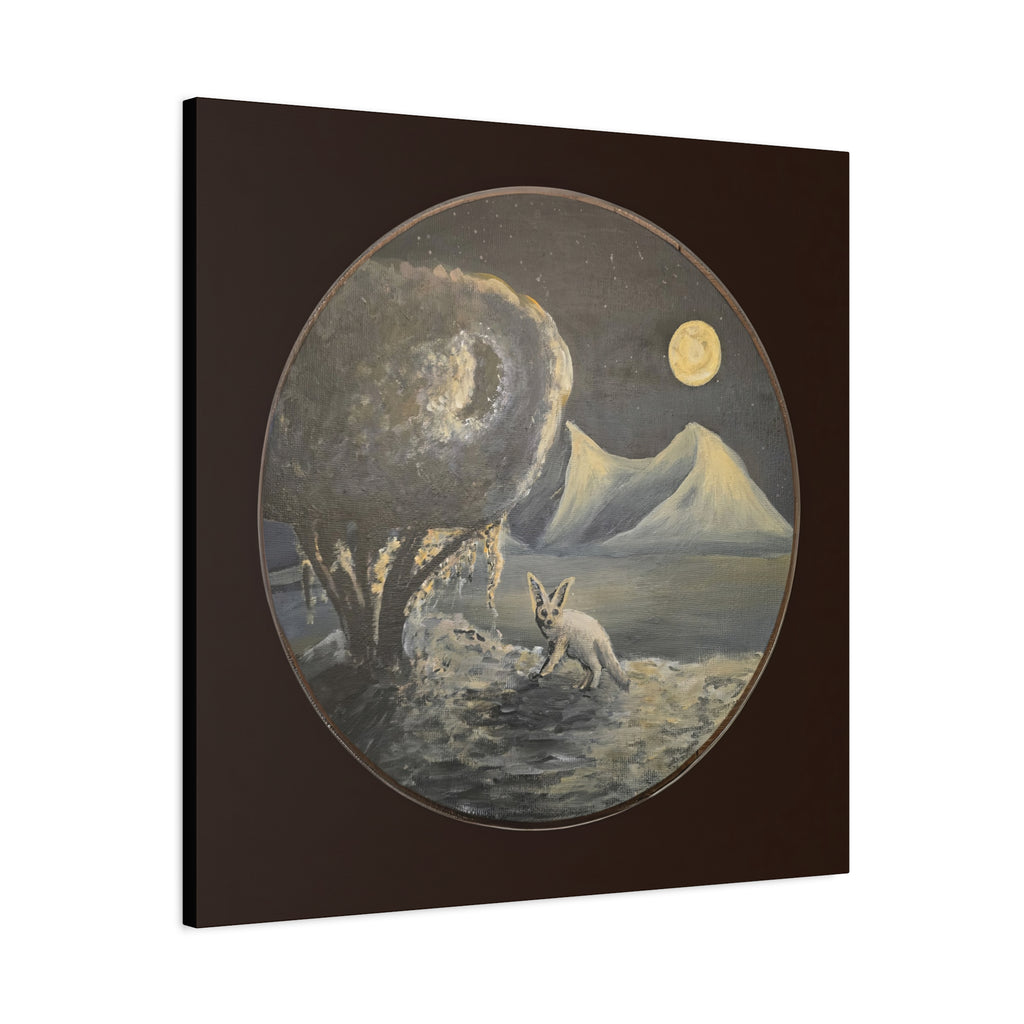 silence / Moonlit Fennoc Fox Canvas Print