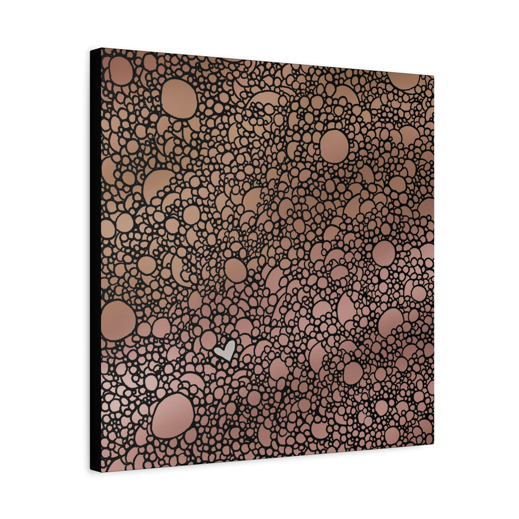 bubbles / Abstract Brown Bubbles Canvas Print