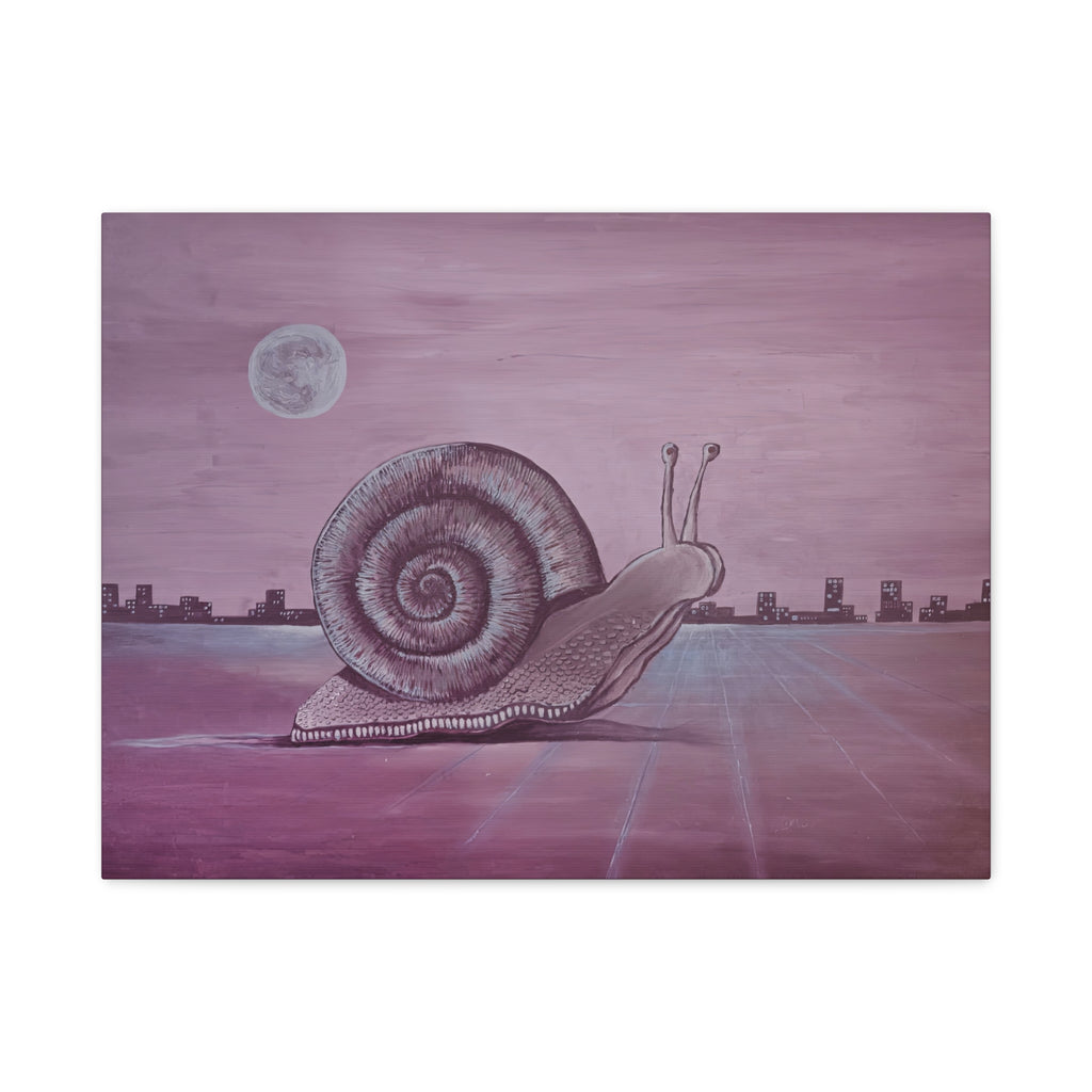 Snail (Pink) Canvas Print