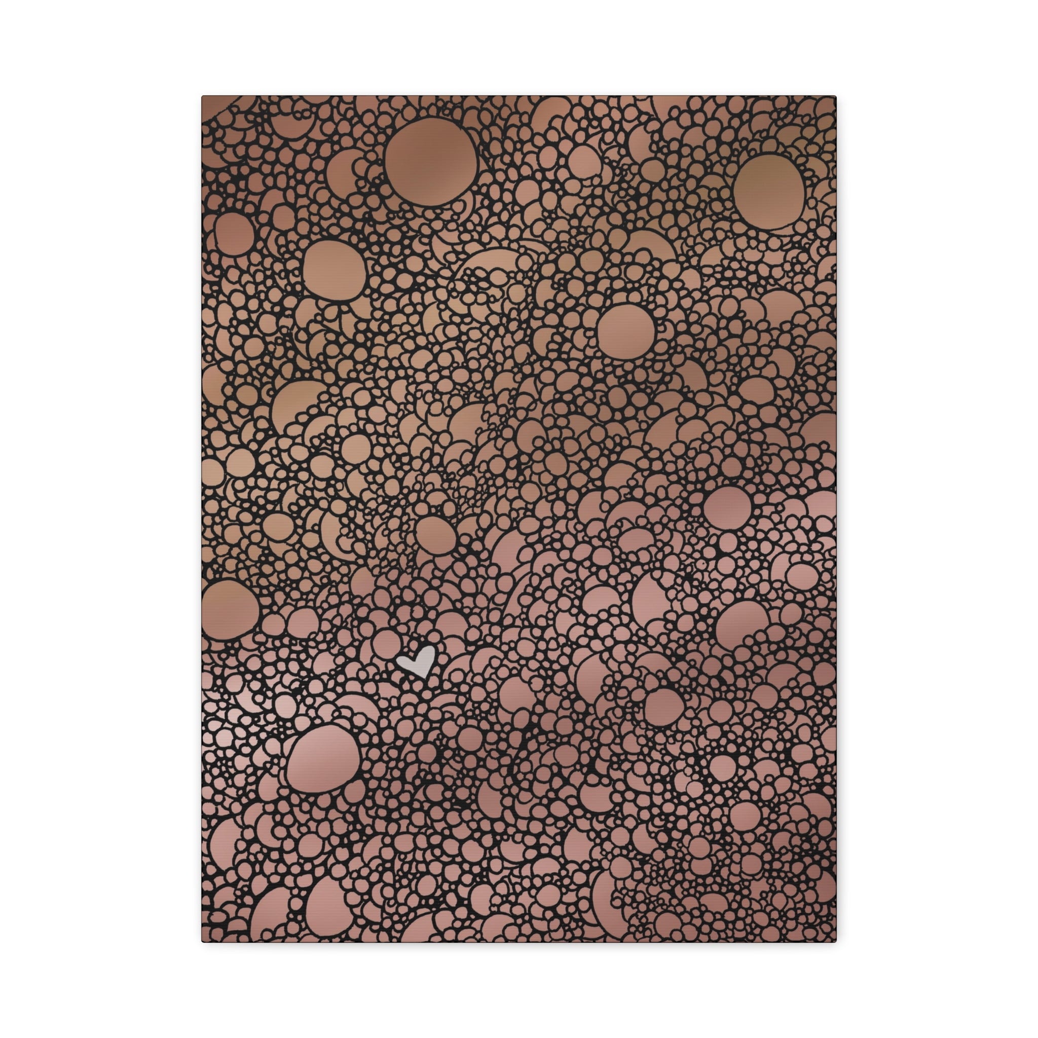 bubbles / Abstract Brown Bubbles Canvas Print