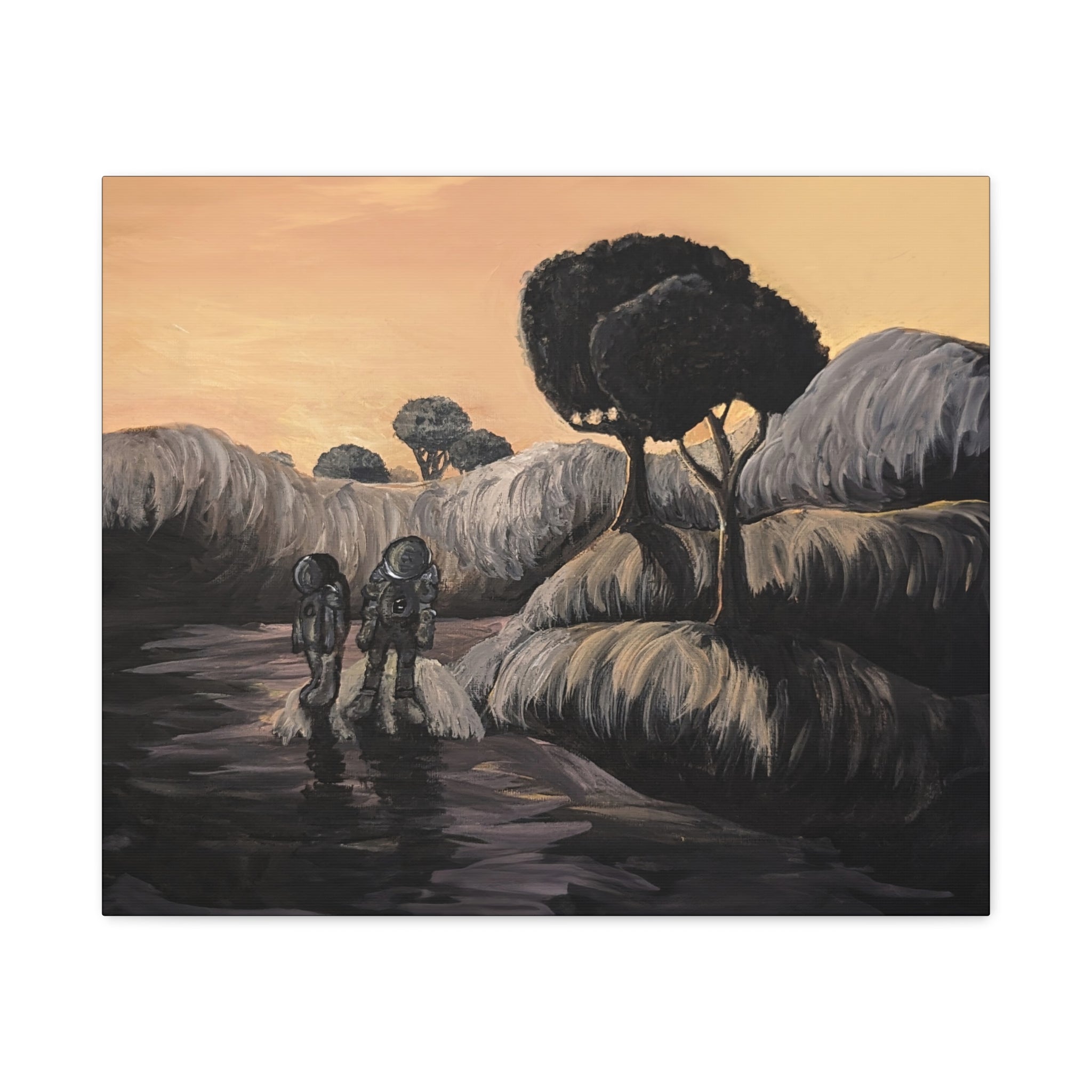 explorers / Astronauts on an Earth-Like Planet Canvas Print