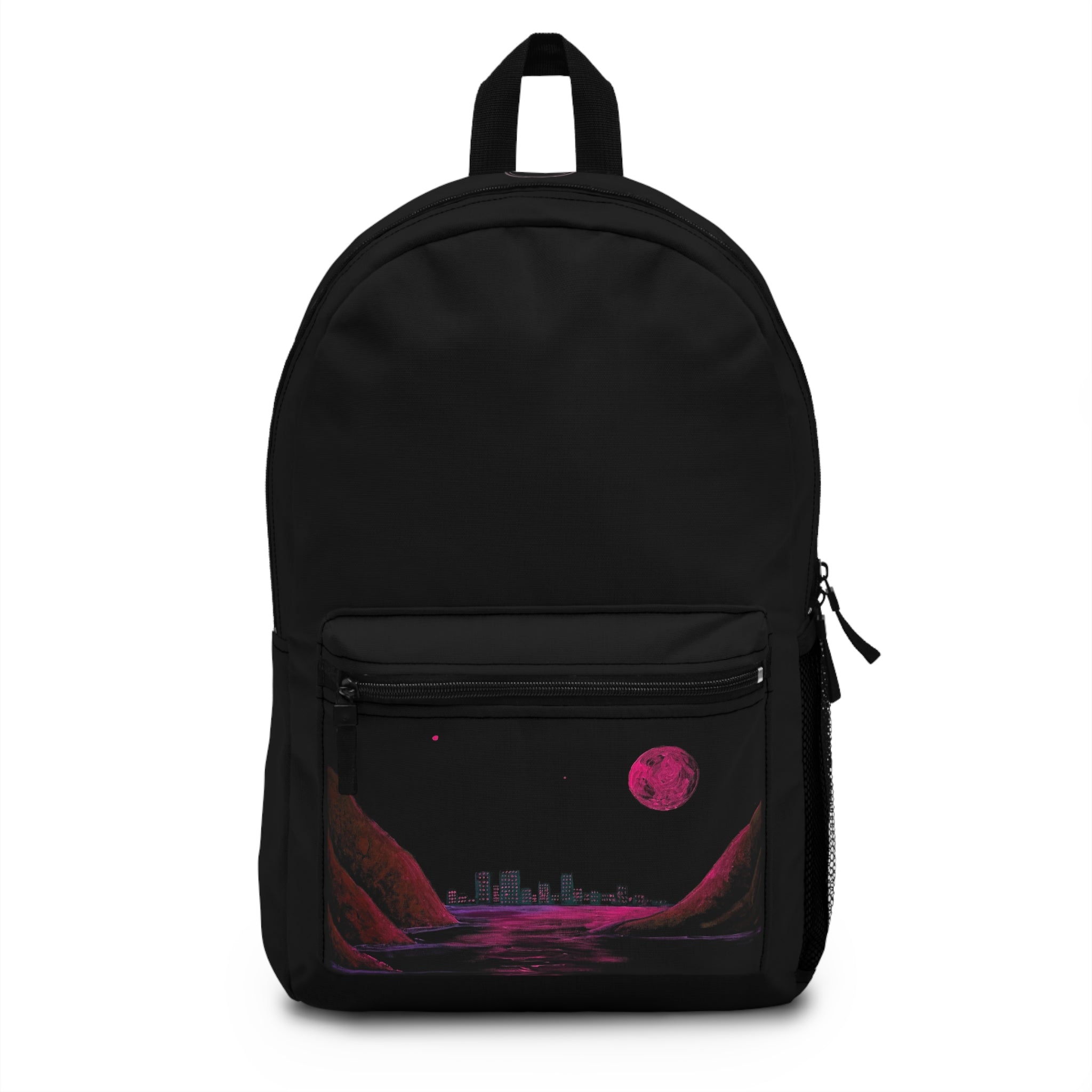 Retro Neon Coastal Cityscape Backpack II