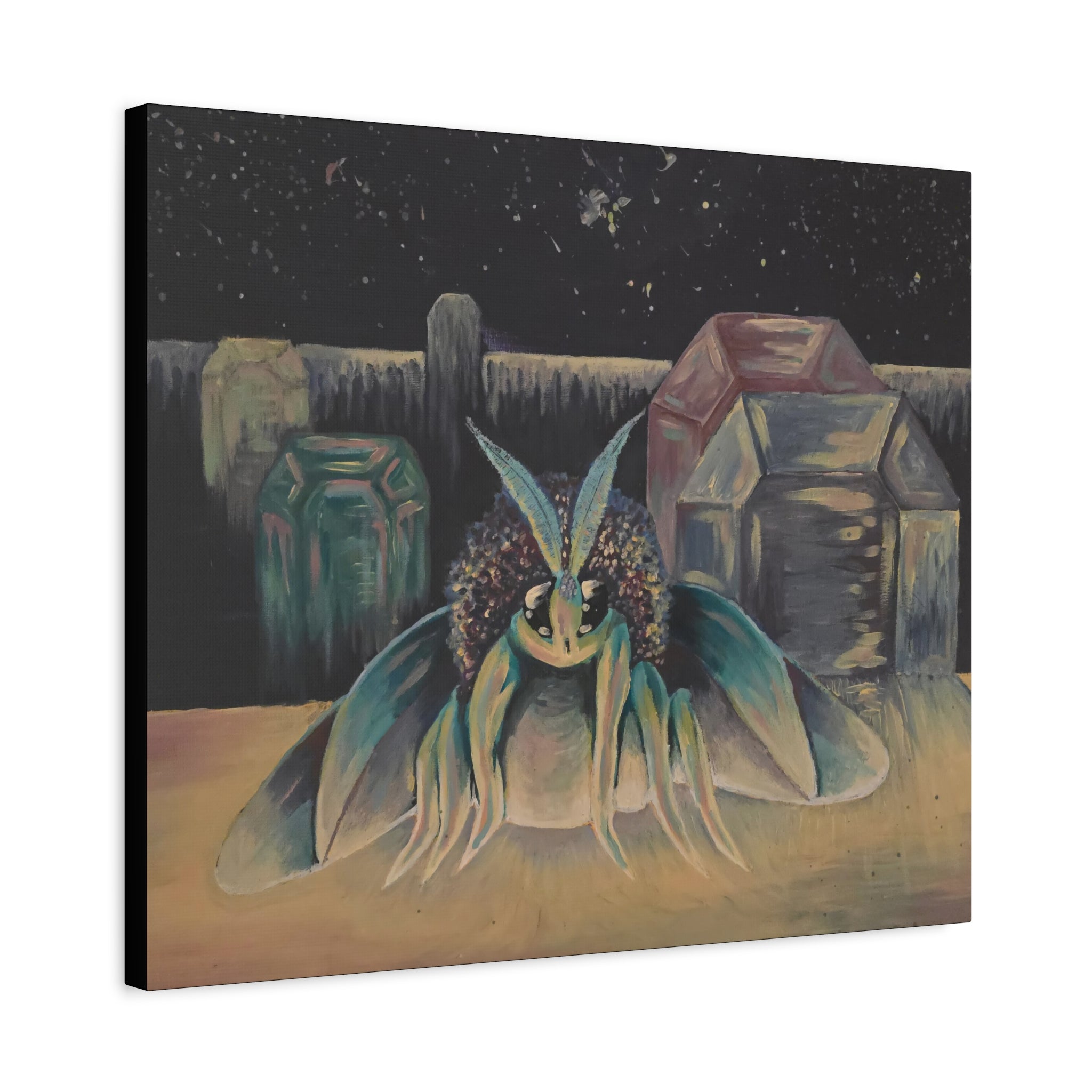 nightscape / Poodle Moth Nightscape Canvas Print