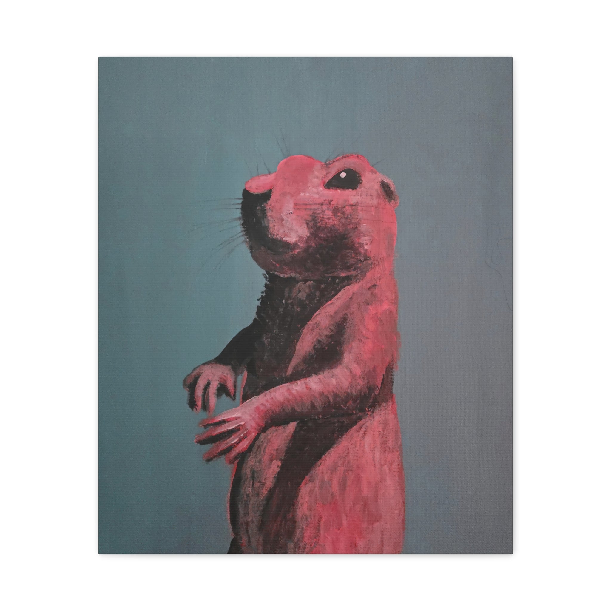 just for fun / Prairie Dog Portrait (Red) Canvas Print