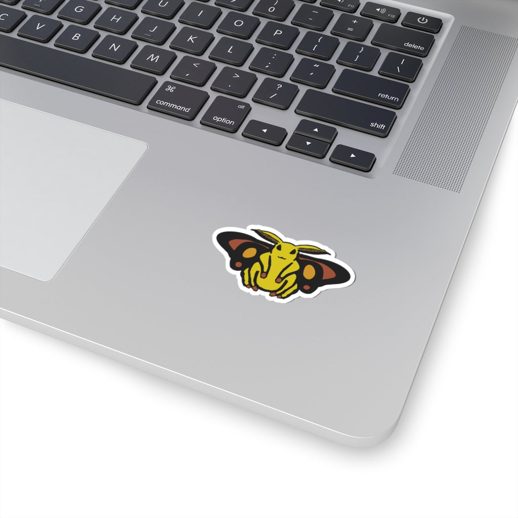 Poodle Moth Line Drawing Kiss-Cut Sticker — Whimsical Insect Kiss-Cut Vinyl Sticker for Laptops & Journals