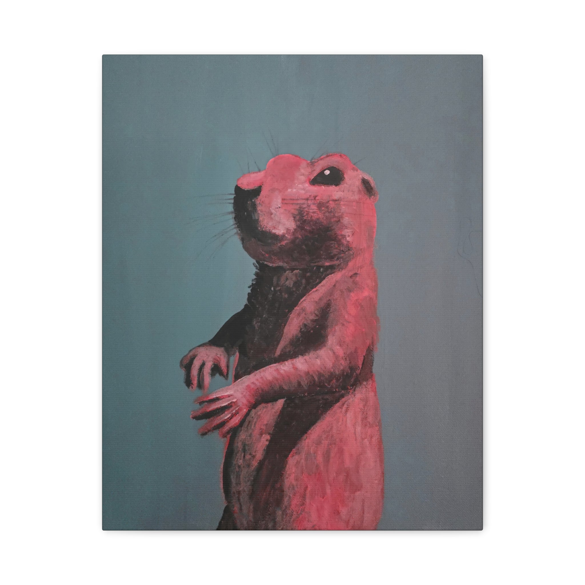 just for fun / Prairie Dog Portrait (Red) Canvas Print