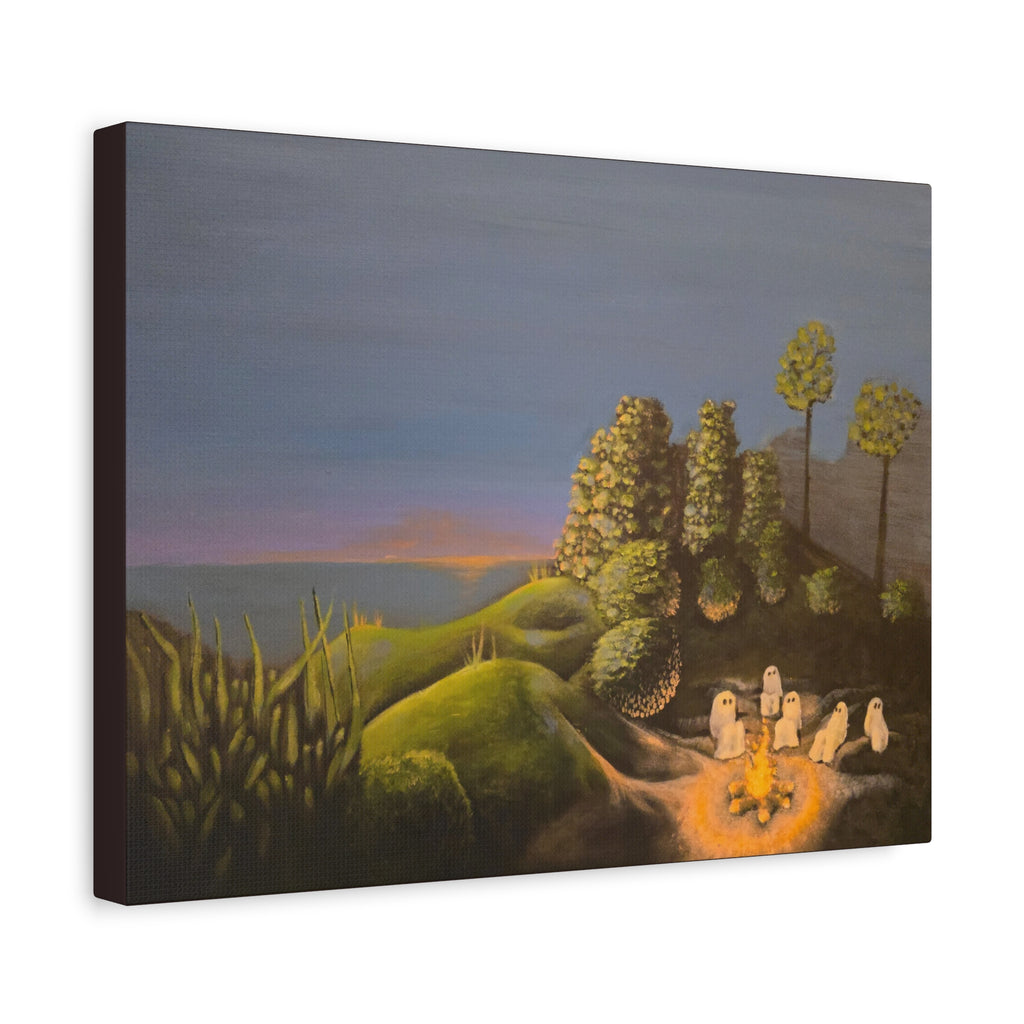 ghost stories —— Surreal Night Landscape Canvas Print