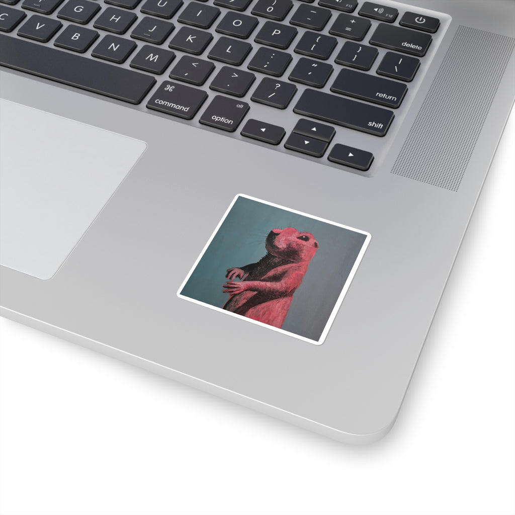 Prairie Dog Portrait Square Sticker