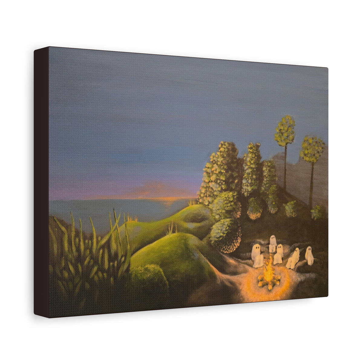 ghost stories —— Surreal Night Landscape Canvas Print