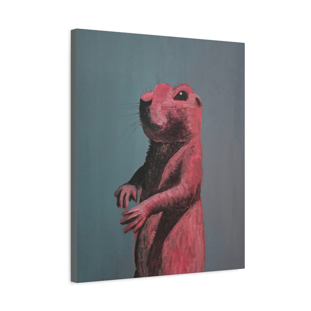 just for fun / Prairie Dog Portrait (Red) Canvas Print