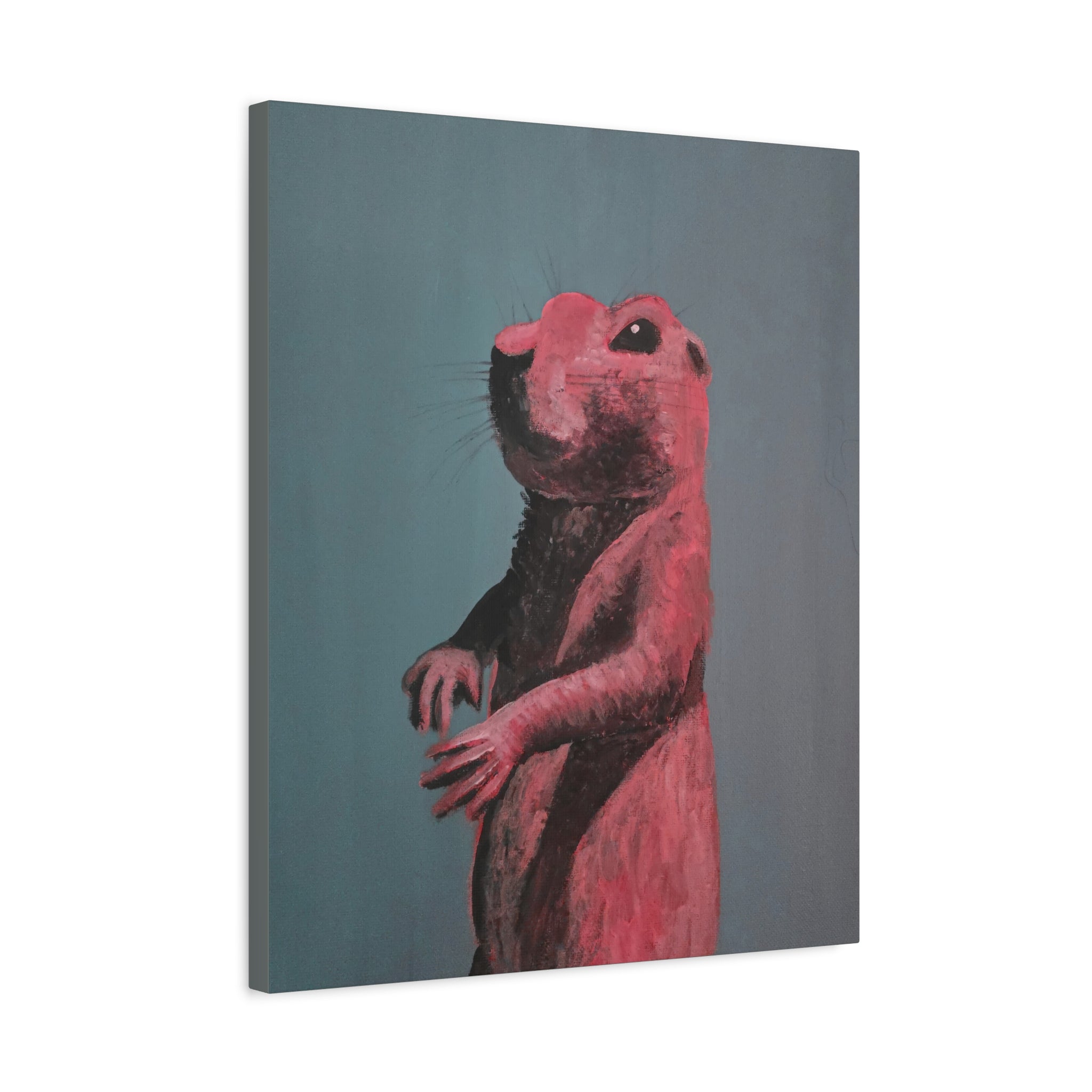 just for fun / Prairie Dog Portrait (Red) Canvas Print