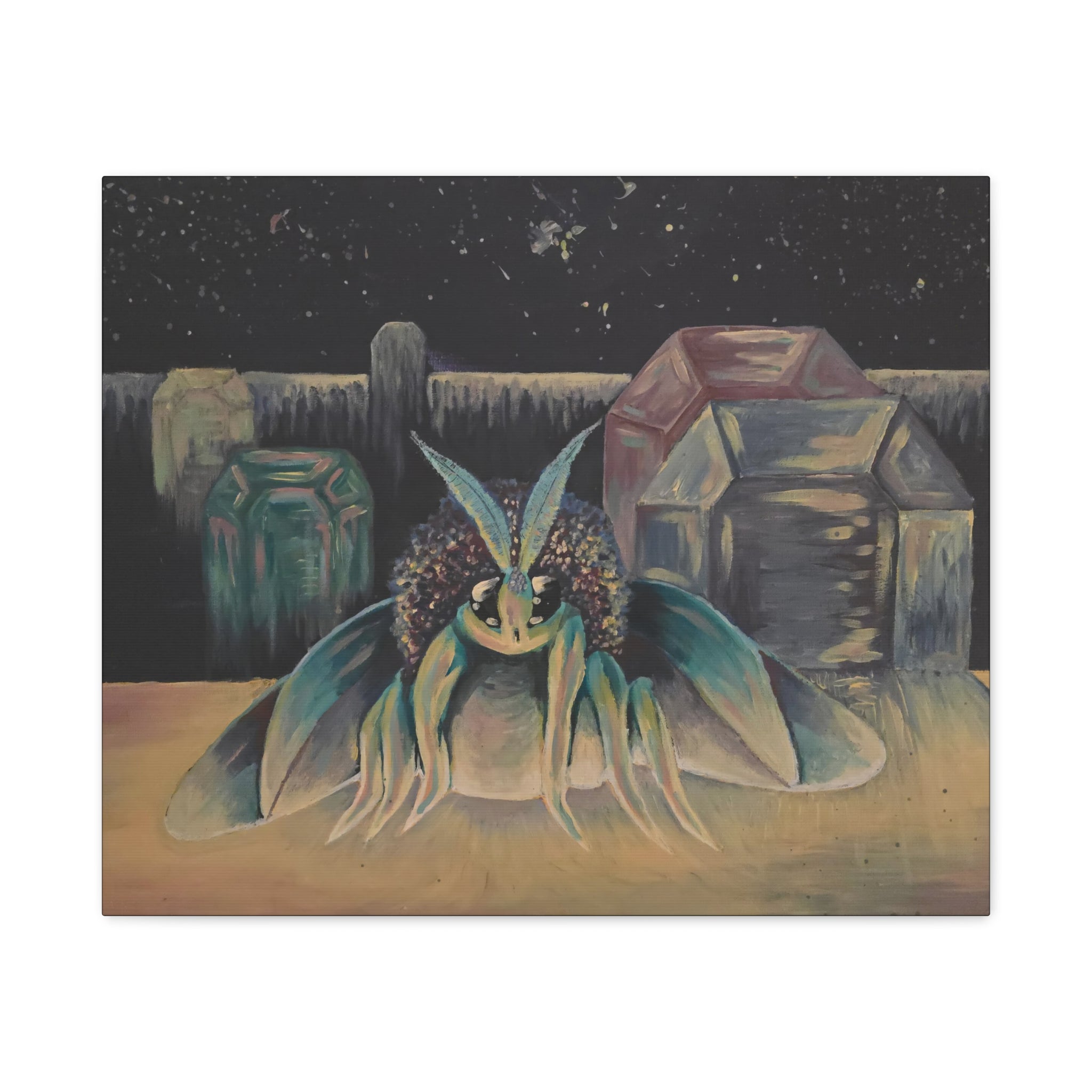 nightscape / Poodle Moth Nightscape Canvas Print
