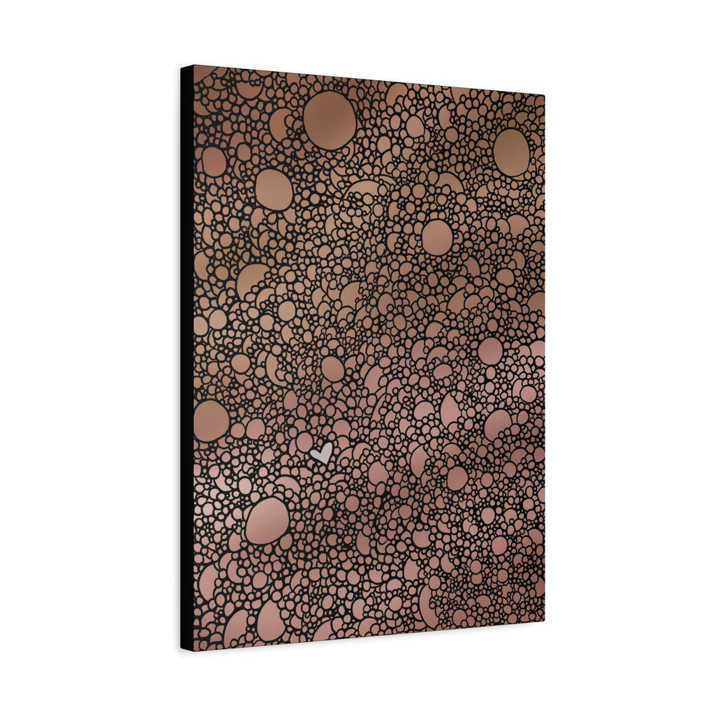 bubbles / Abstract Brown Bubbles Canvas Print