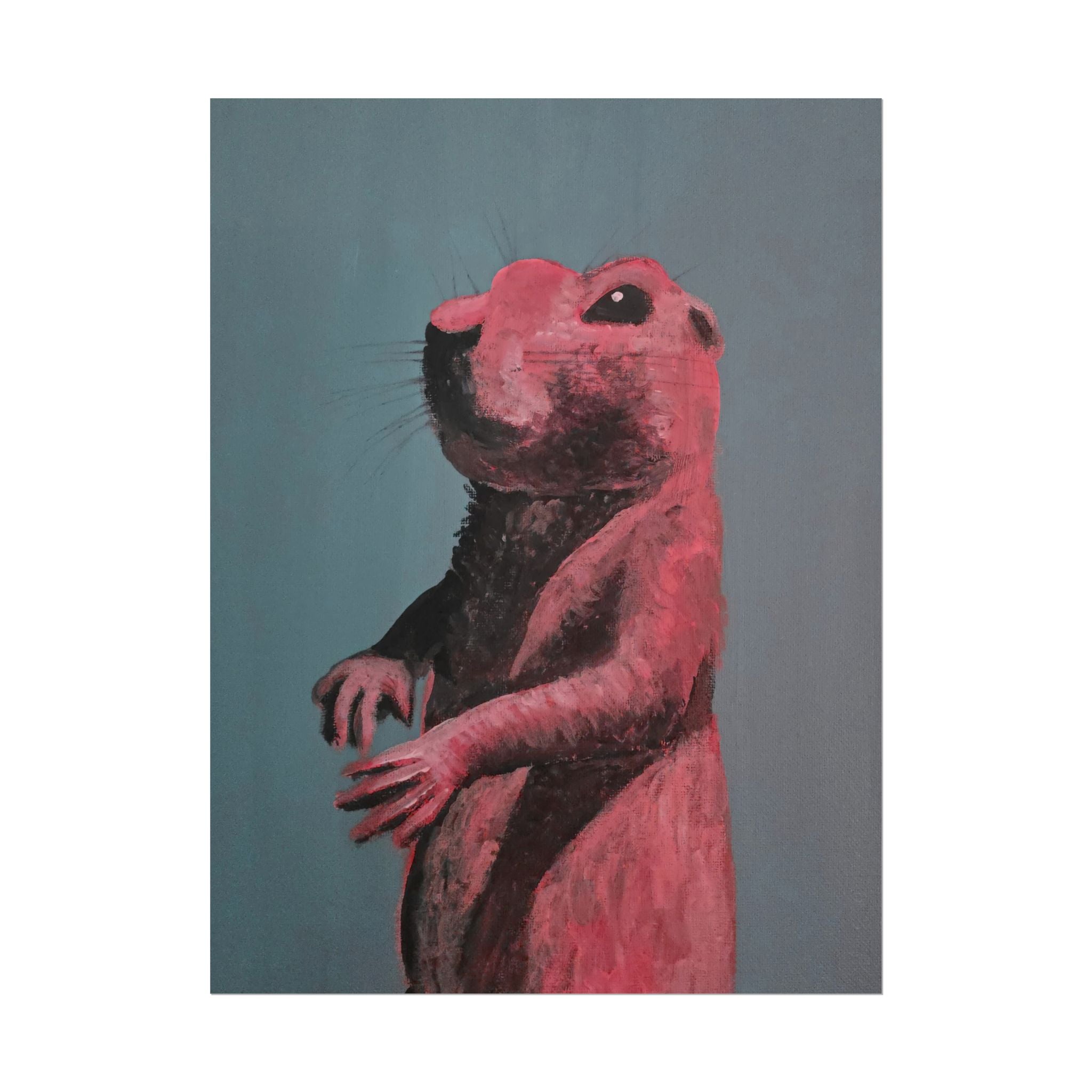 Prairie Dog Portrait Art Poster