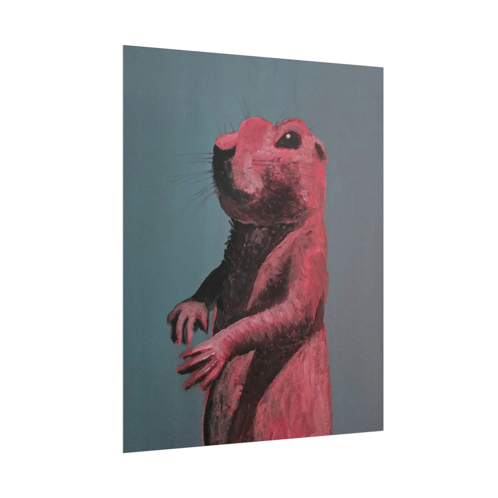 Prairie Dog Portrait Art Poster