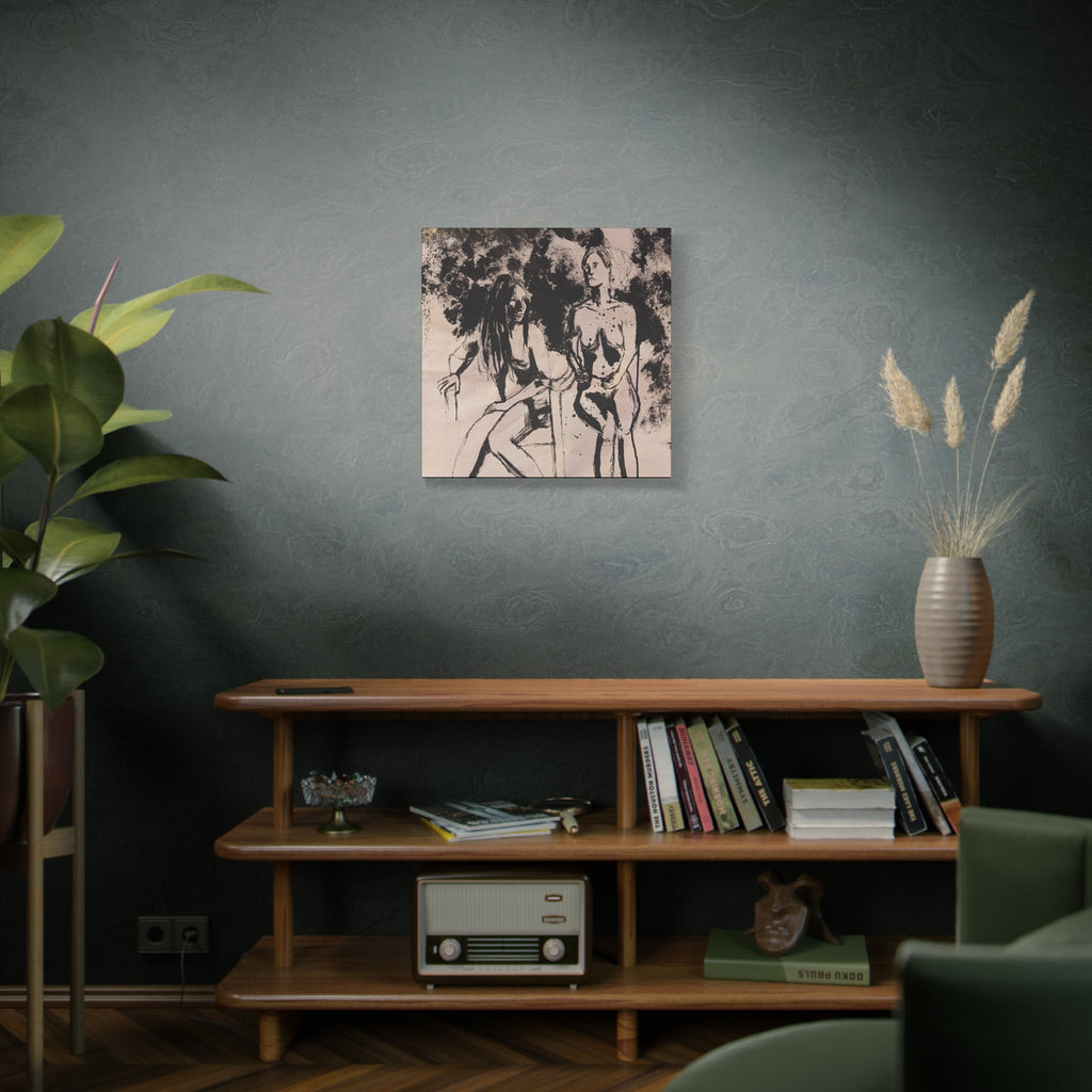 form / Figure Drawing of Two Women Canvas Print