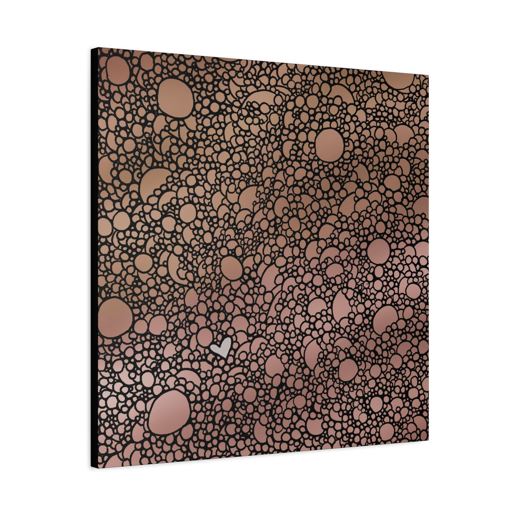 bubbles / Abstract Brown Bubbles Canvas Print
