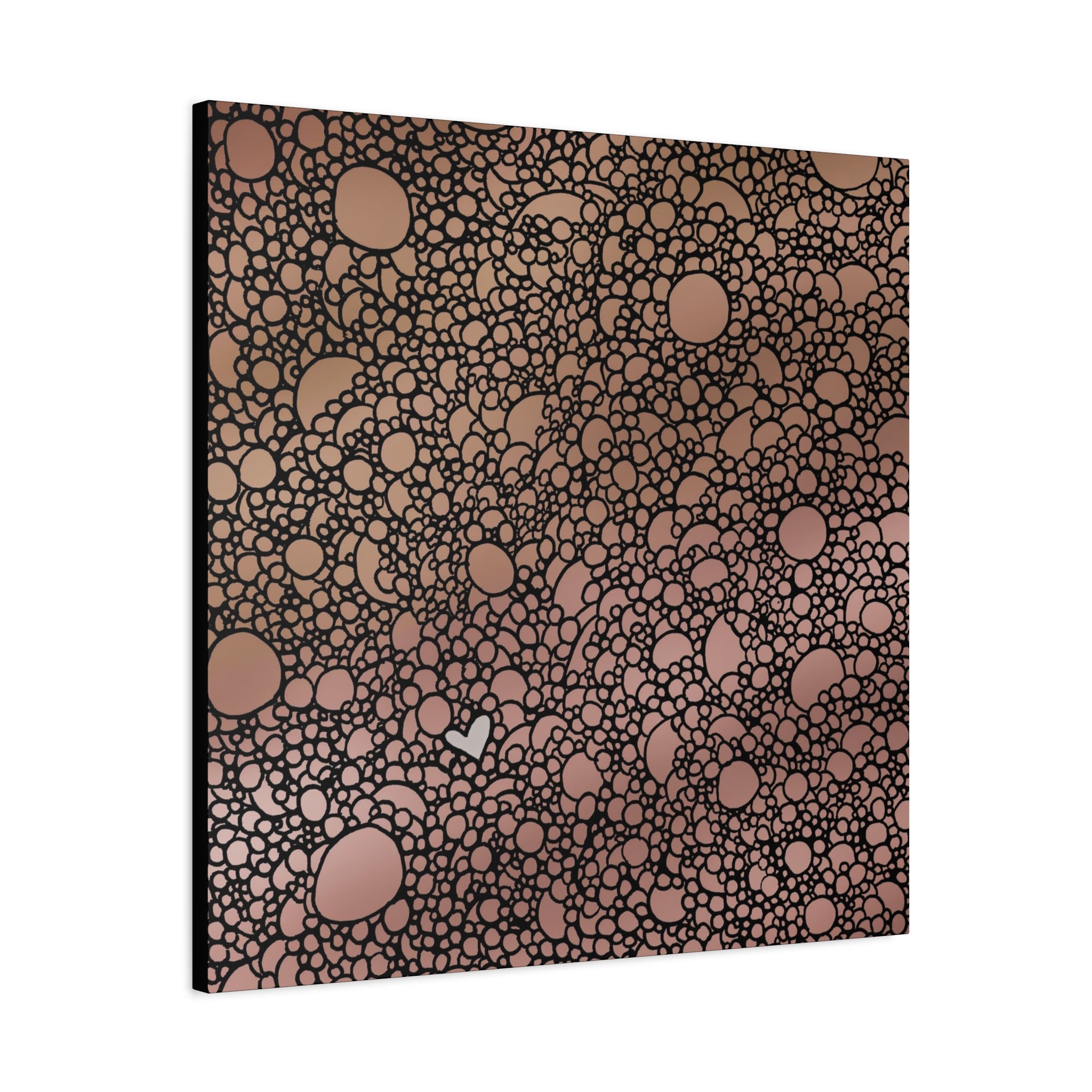 bubbles / Abstract Brown Bubbles Canvas Print