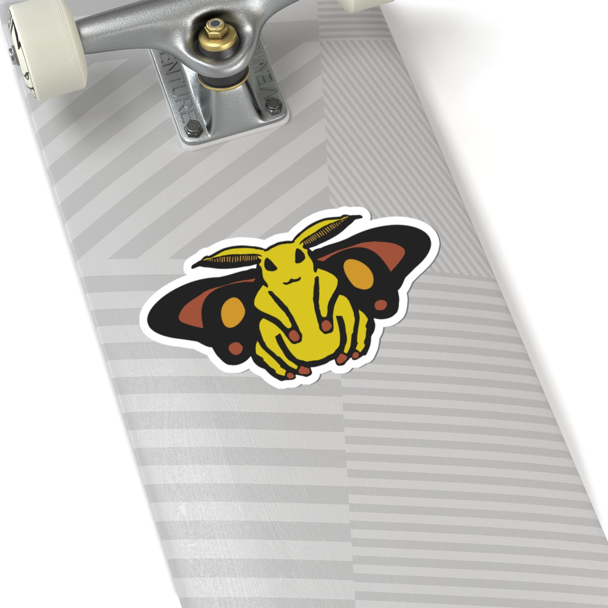 Poodle Moth Line Drawing Kiss-Cut Sticker — Whimsical Insect Kiss-Cut Vinyl Sticker for Laptops & Journals