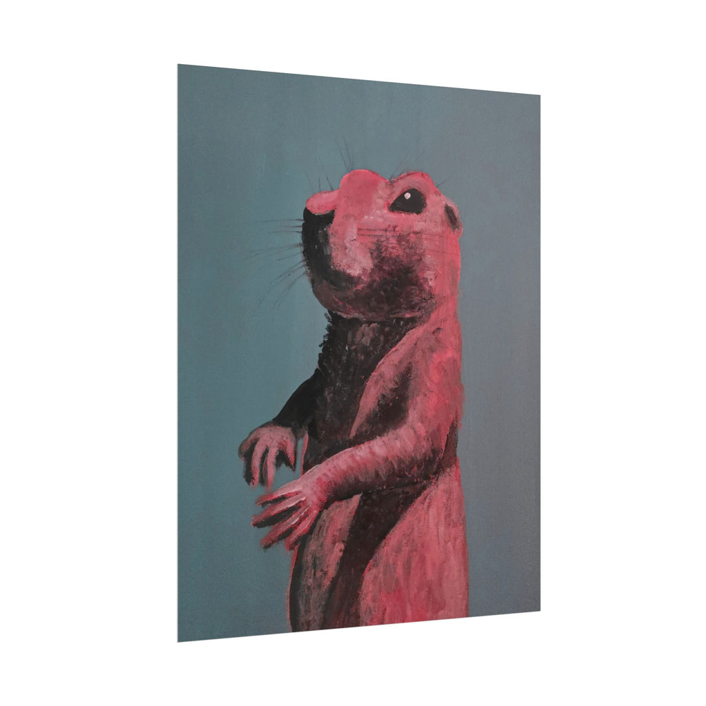 Prairie Dog Portrait Art Poster