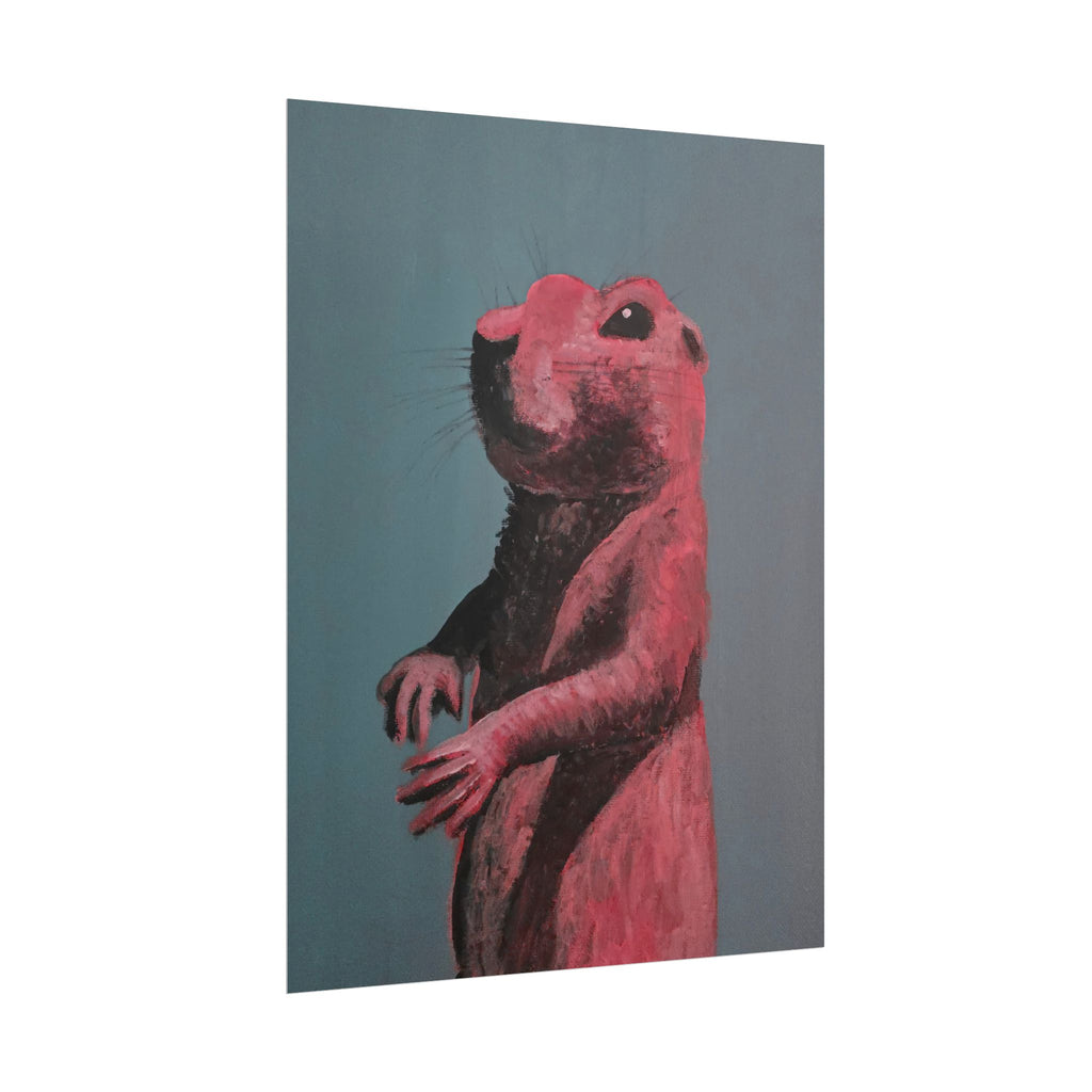 Prairie Dog Portrait Art Poster