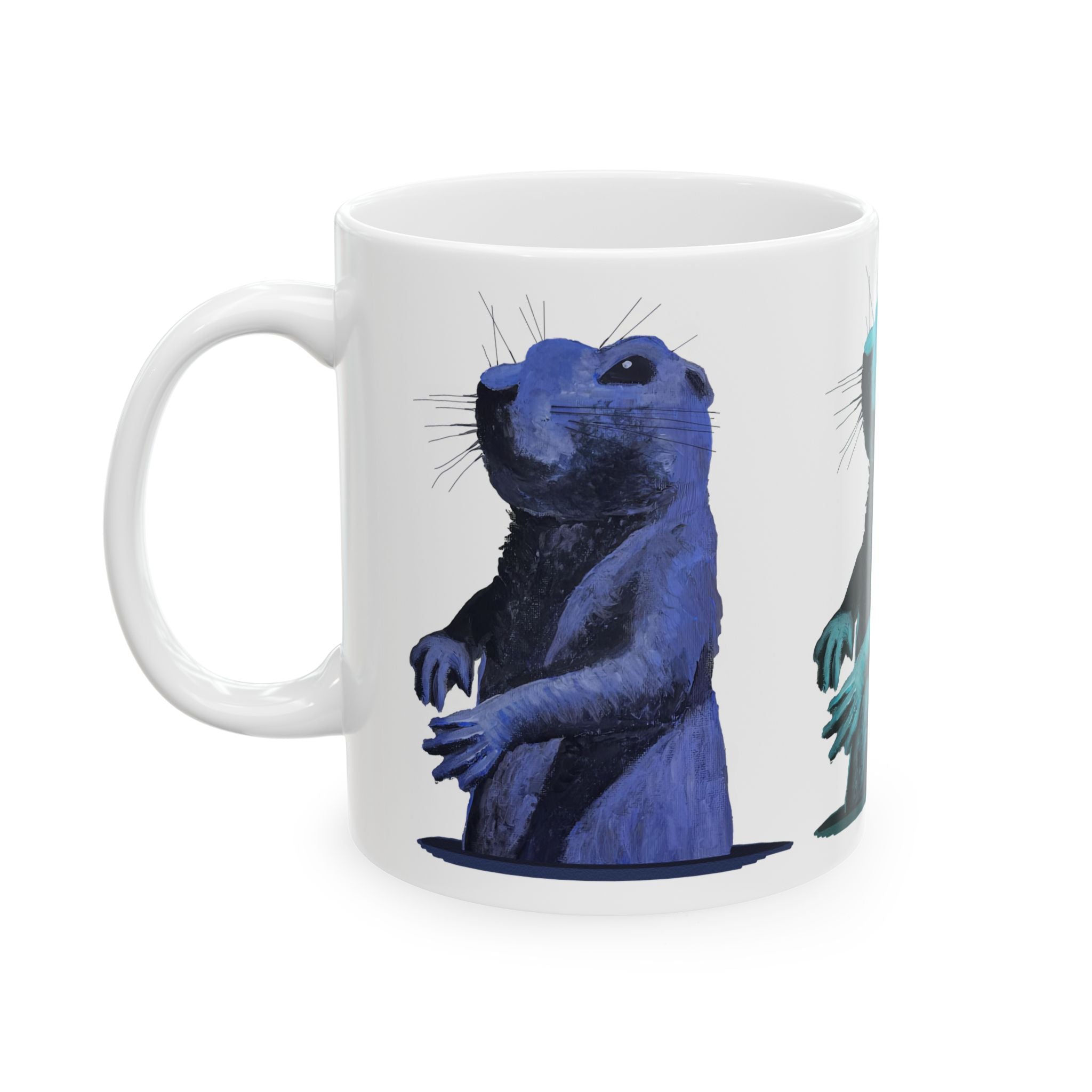 Prairie Dog Portrait Mug — Whimsical Animal Ceramic Coffee Cup (11oz/15oz)