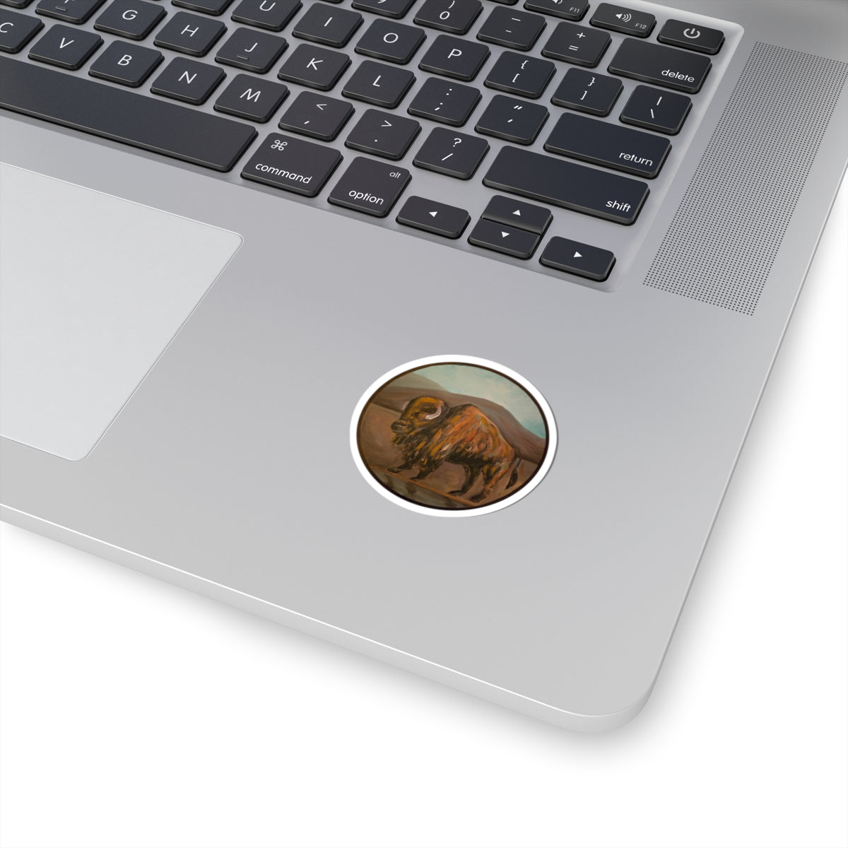 Buffalo Kiss-Cut Sticker — Rustic Western Buffalo Art Decal