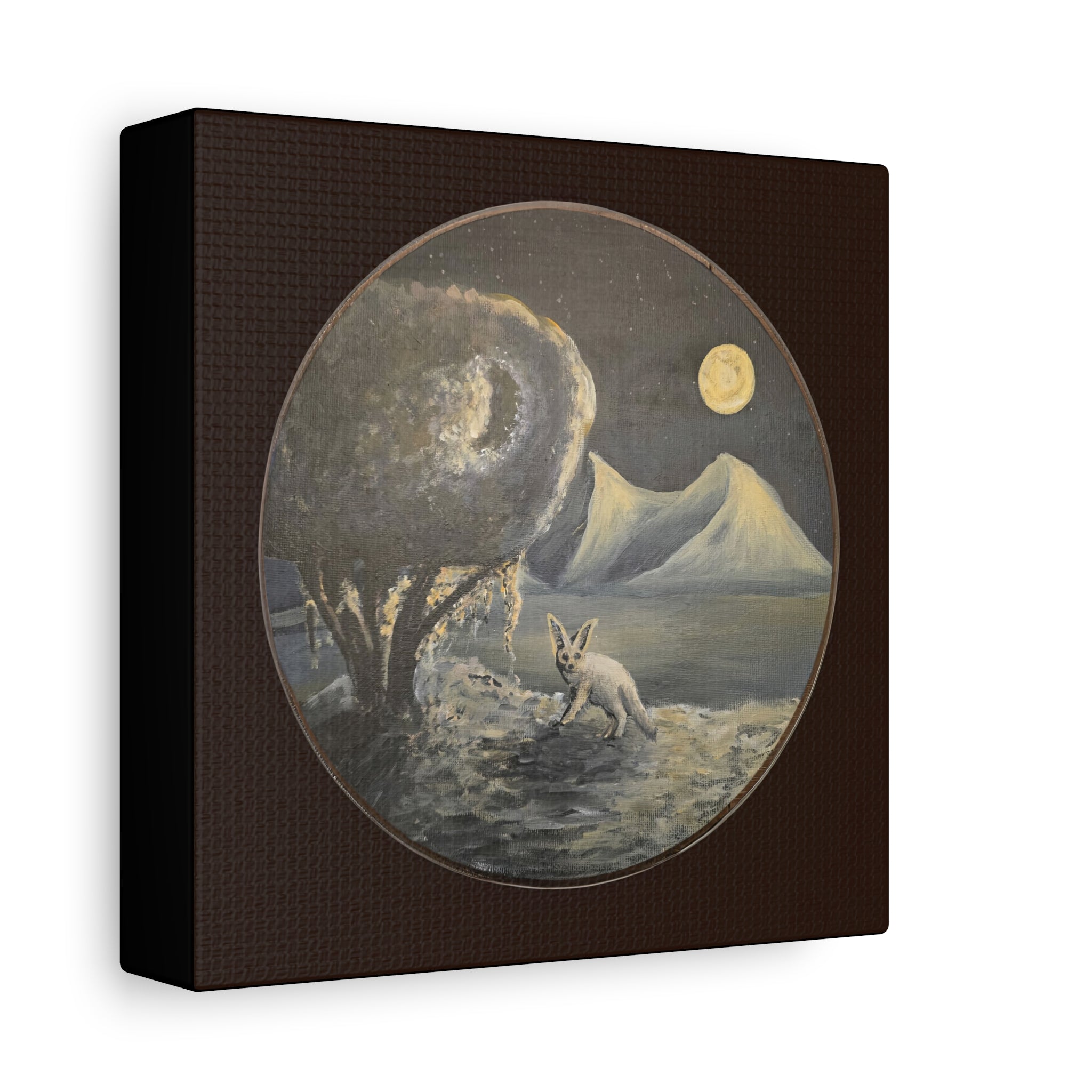 silence / Moonlit Fennoc Fox Canvas Print