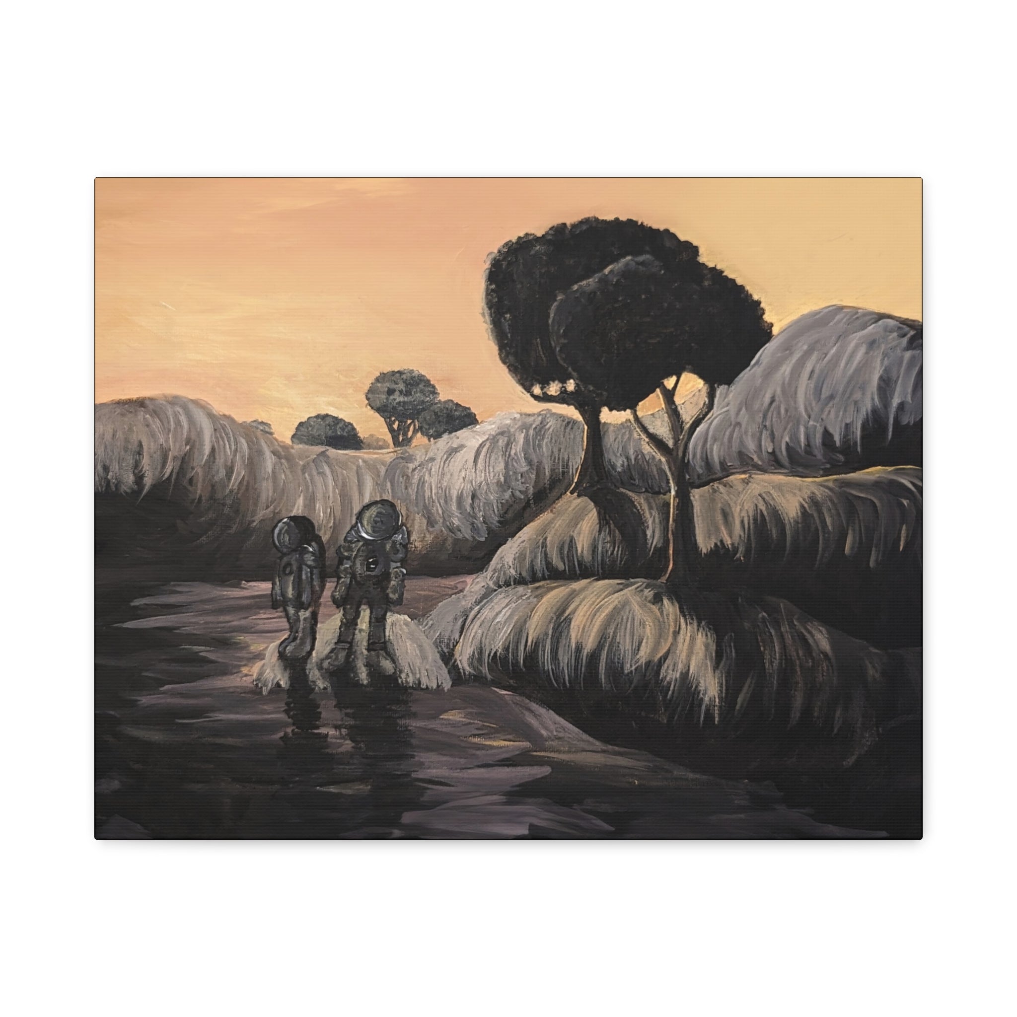 explorers / Astronauts on an Earth-Like Planet Canvas Print