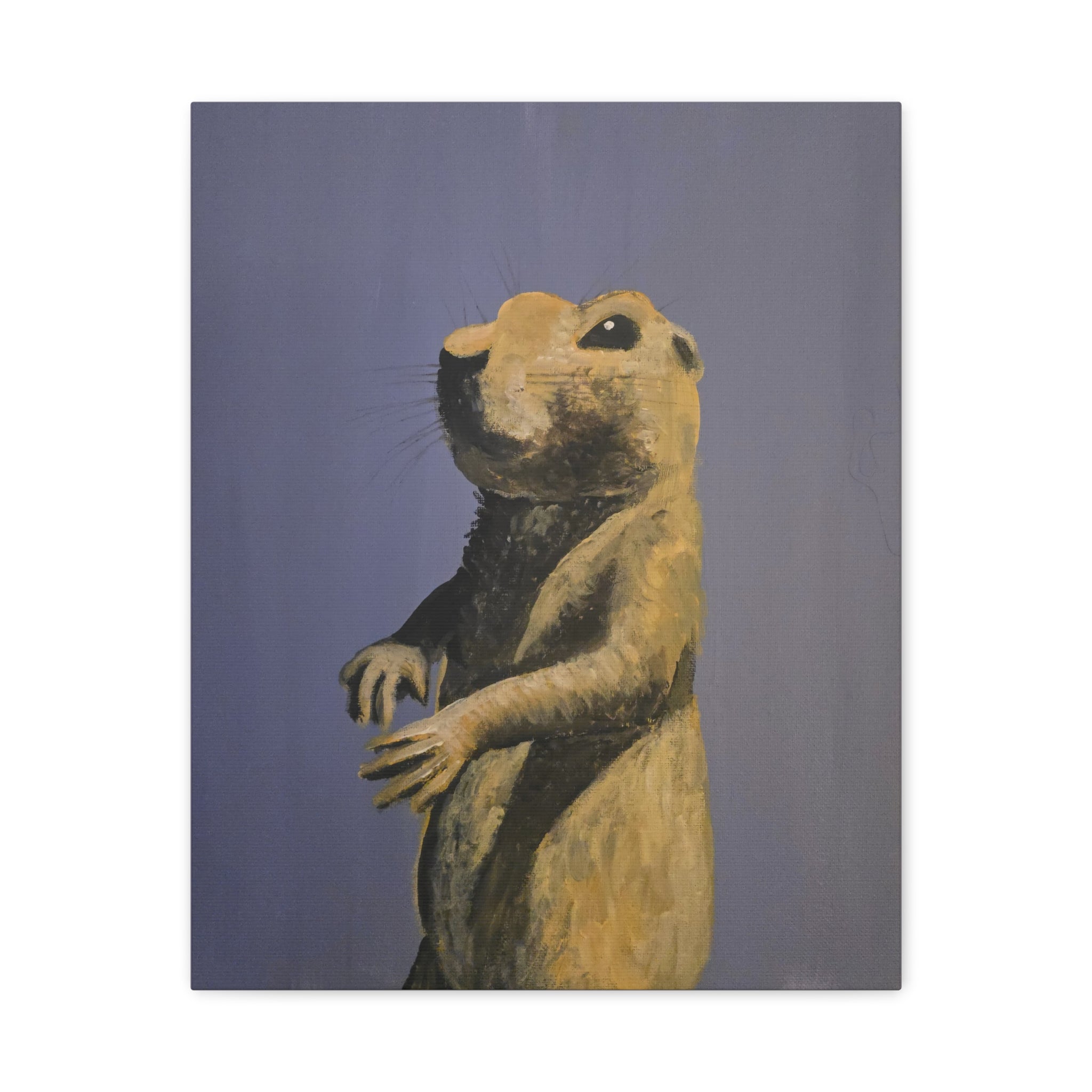 just for fun / Prairie Dog Portrait (Tan) Canvas Print