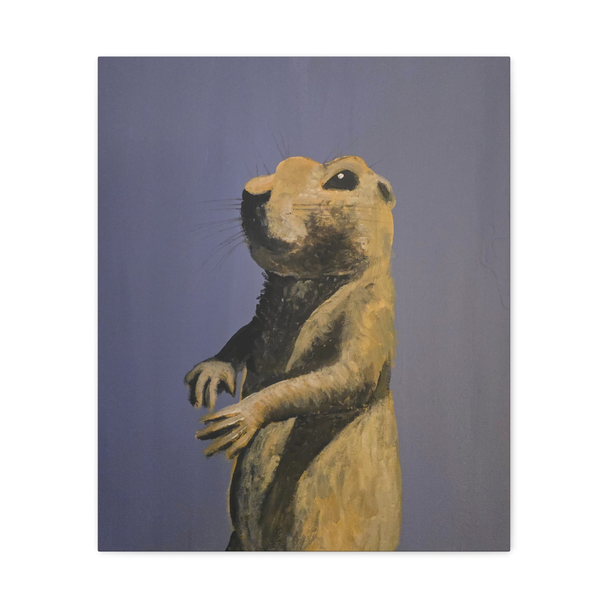 just for fun / Prairie Dog Portrait (Tan) Canvas Print
